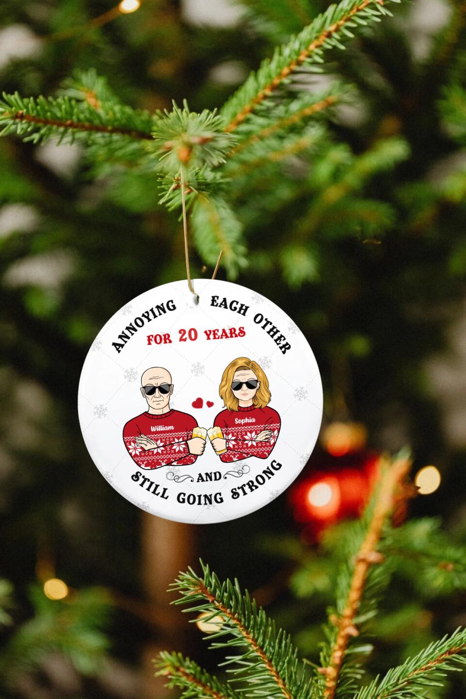 Annoying Each Other - Christmas Gift For Couples - Personalize Ceramic Ornament - O-F1