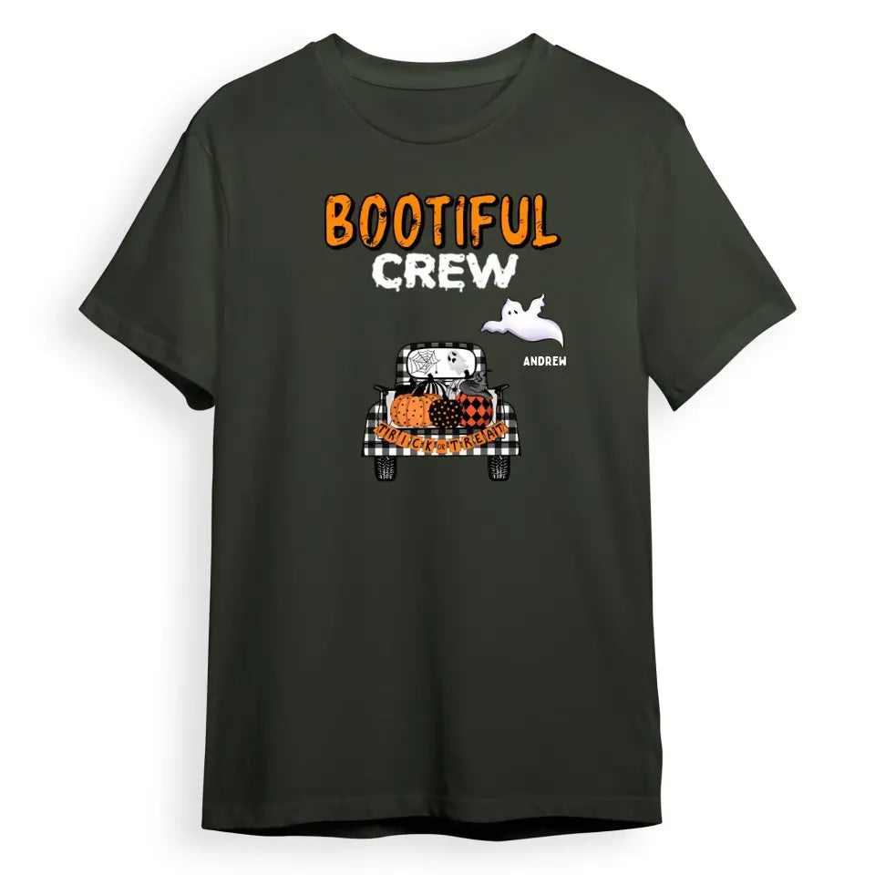 Bootiful Crew - Ghosts and Spiders - Personalized Unisex T-Shirt, Sweatshirt, Hoodie, Halloween Ideas T-F108