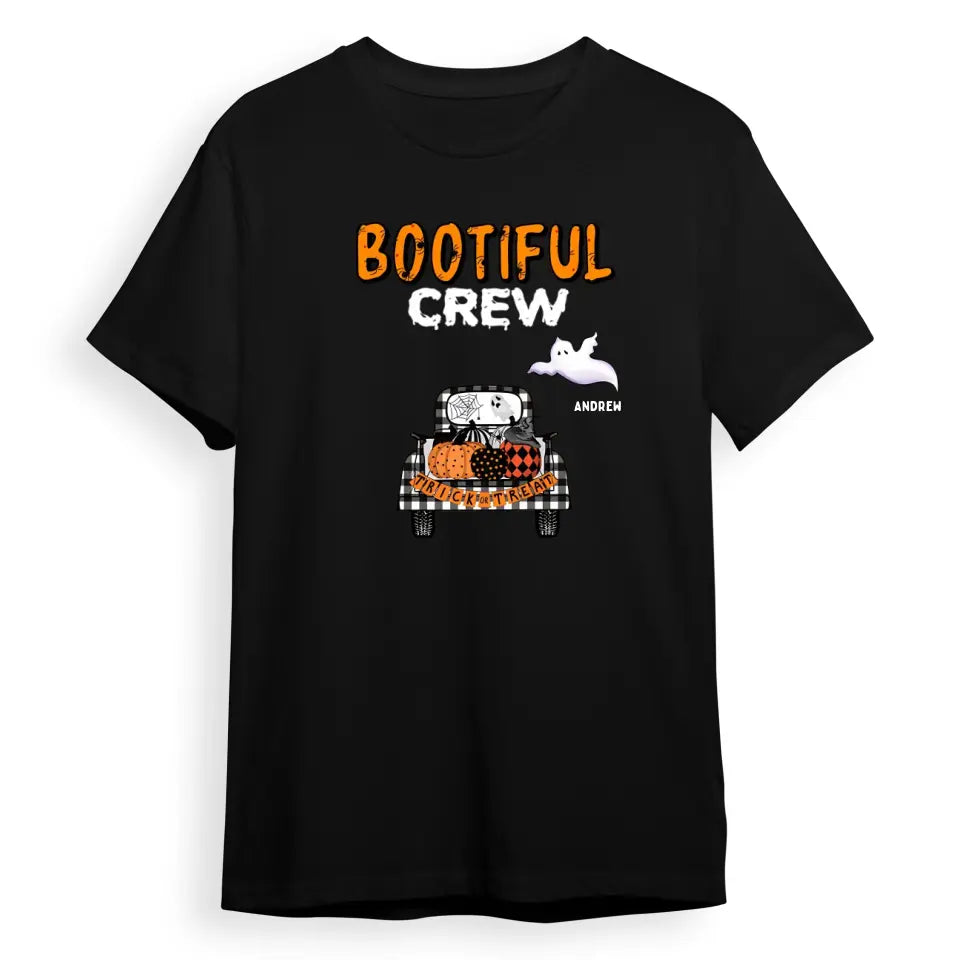 Bootiful Crew - Ghosts and Spiders - Personalized Unisex T-Shirt, Sweatshirt, Hoodie, Halloween Ideas T-F108