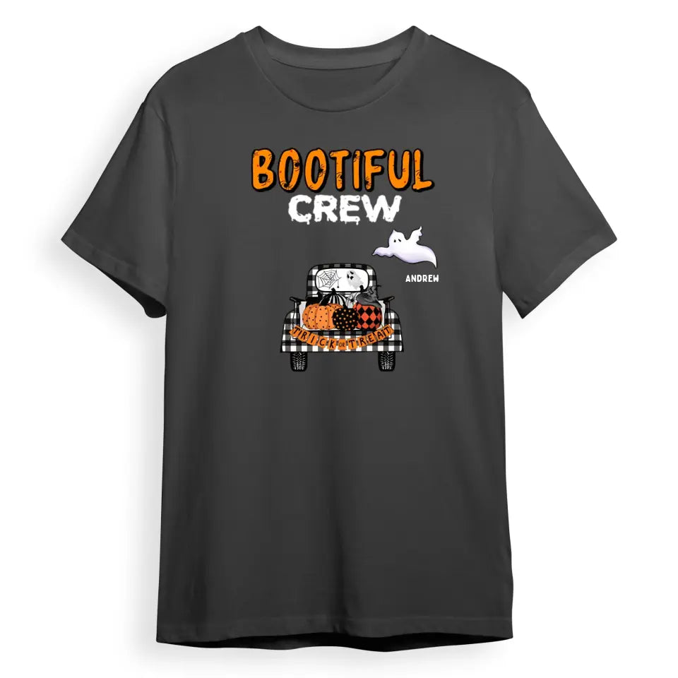 Bootiful Crew - Ghosts and Spiders - Personalized Unisex T-Shirt, Sweatshirt, Hoodie, Halloween Ideas T-F108