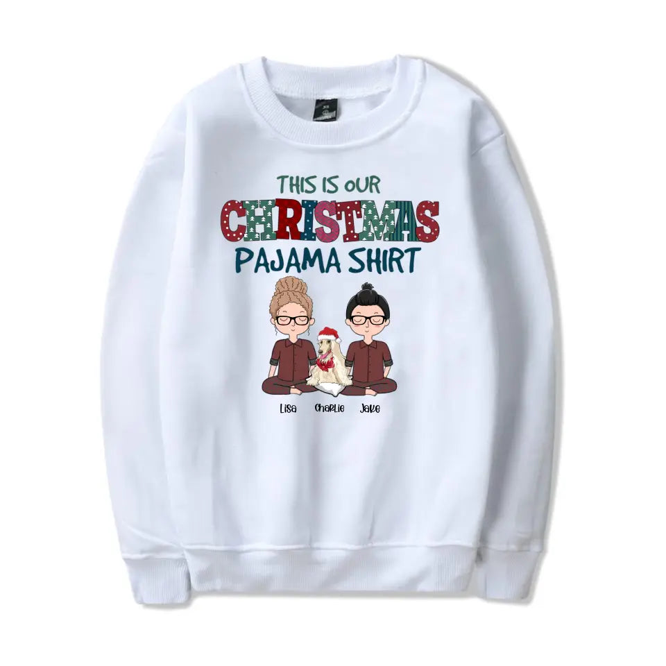 Christmas Pajama Shirt Couple - Personalized Custom Unisex T-Shirt T-F140