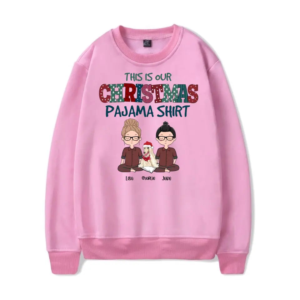 Christmas Pajama Shirt Couple - Personalized Custom Unisex T-Shirt T-F140