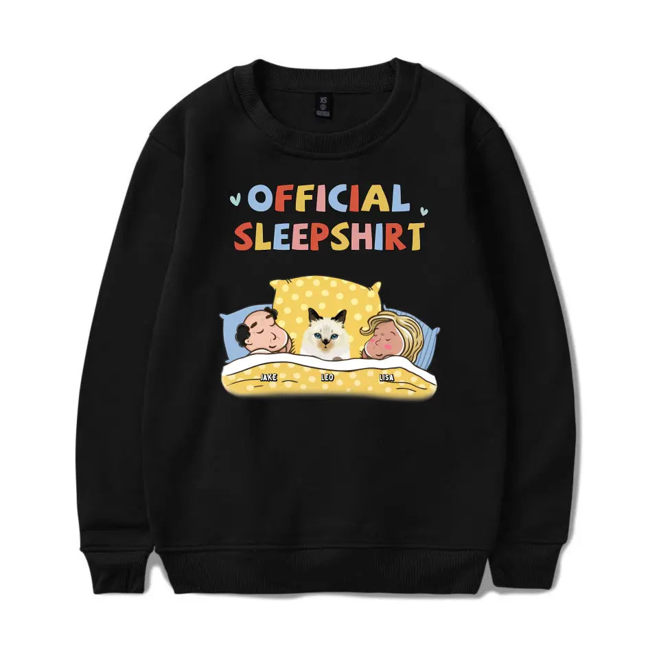 Sleeping Pet Sleepshirt Couple - Personalized Custom Unisex T-Shirt T-F153