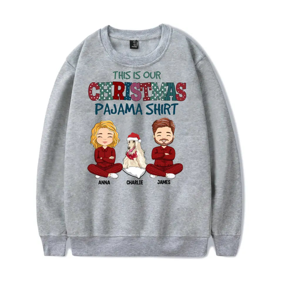 Christmas Pajama Couple - Personalized Custom Unisex T-Shirt, Sweatshirt, Hoodie T-F162