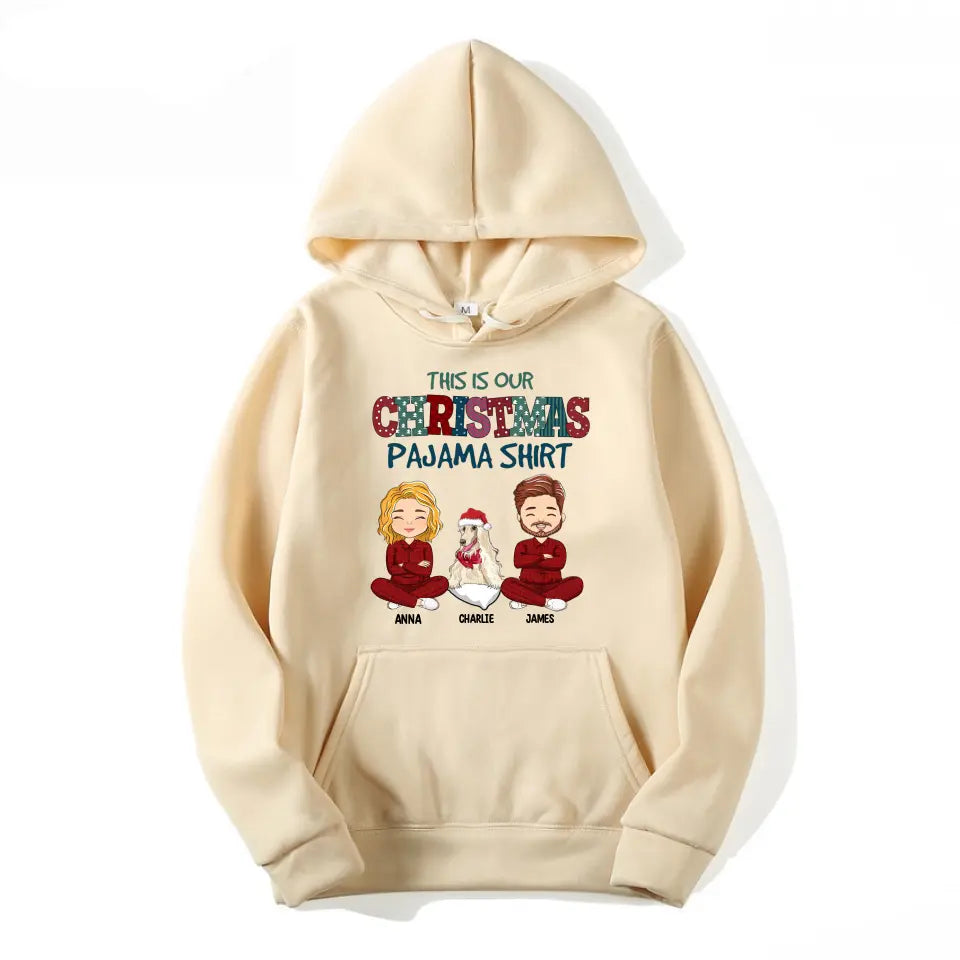 Christmas Pajama Couple - Personalized Custom Unisex T-Shirt, Sweatshirt, Hoodie T-F162