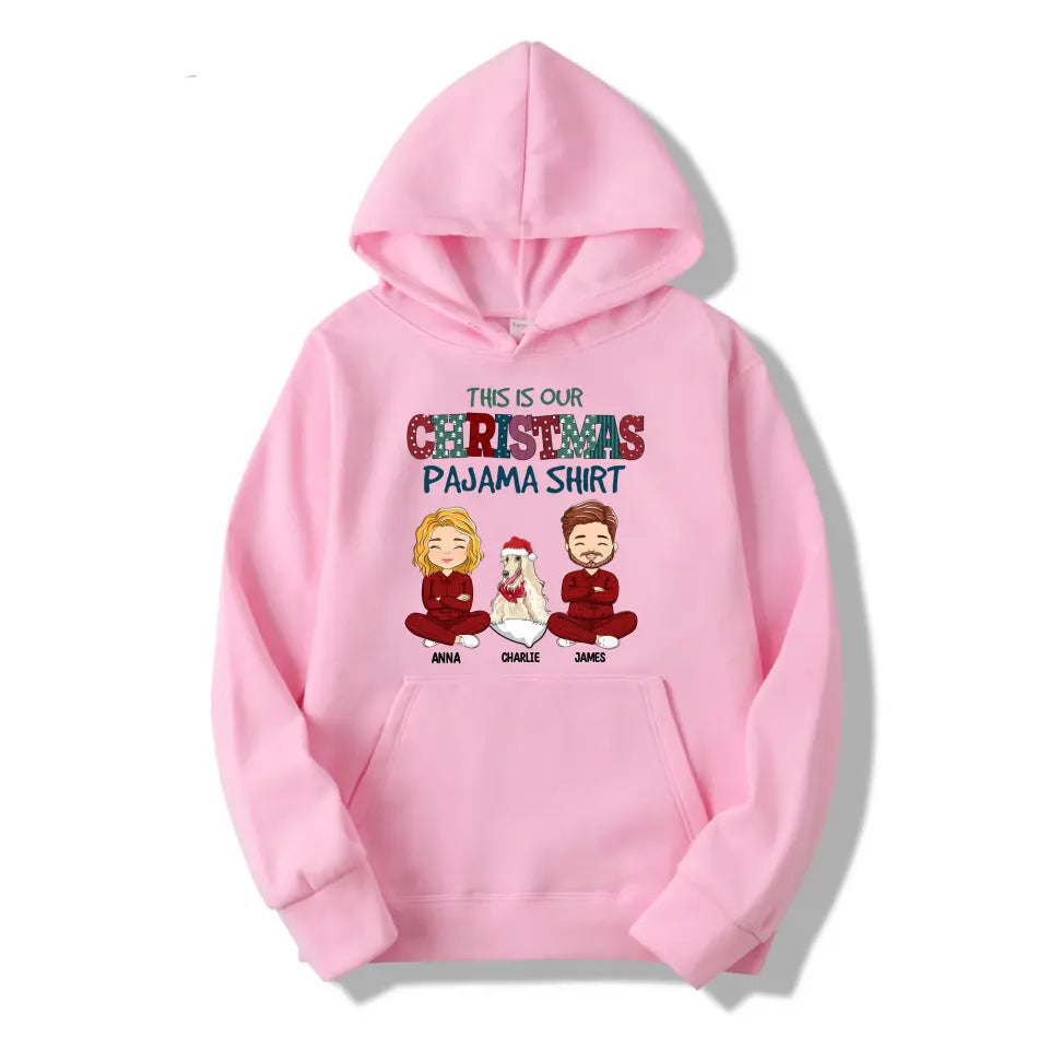 Christmas Pajama Couple - Personalized Custom Unisex T-Shirt, Sweatshirt, Hoodie T-F162