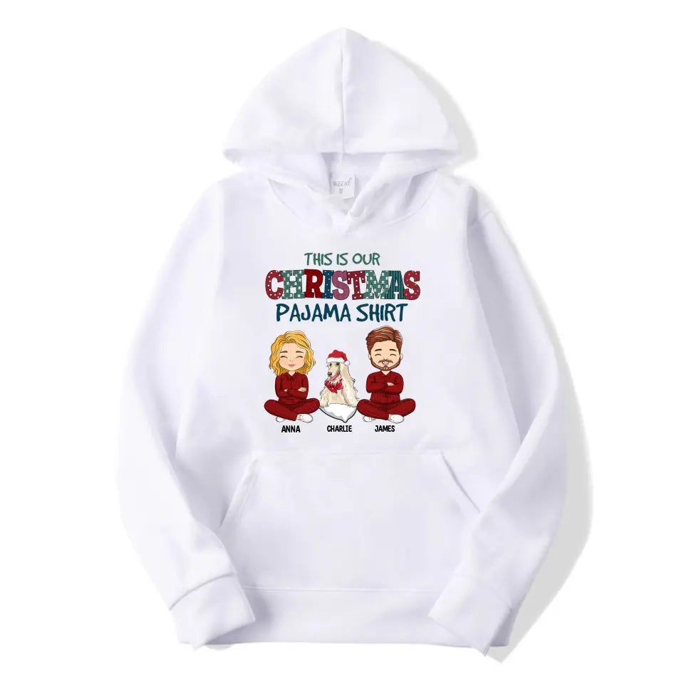 Christmas Pajama Couple - Personalized Custom Unisex T-Shirt, Sweatshirt, Hoodie T-F162