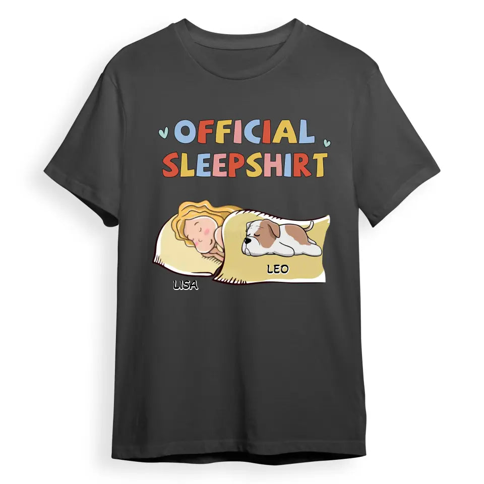 Sleeping Dog Sleepshirt Version 2 - Personalized Custom Unisex T-Shirt T-F152