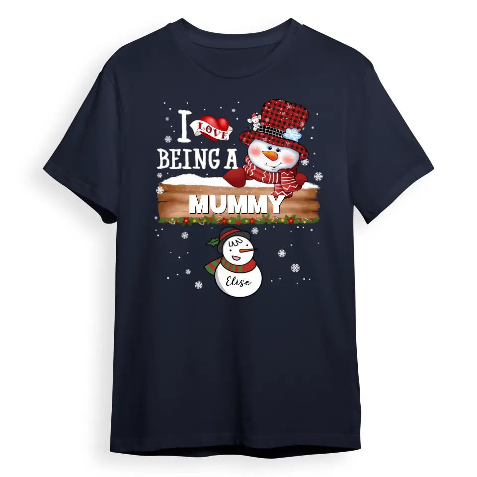 I Love Being A Grandma - Family Personalized Custom Unisex T-shirt, Hoodie, Sweatshirt - Christmas Gift For Mom, Grandma T-F157