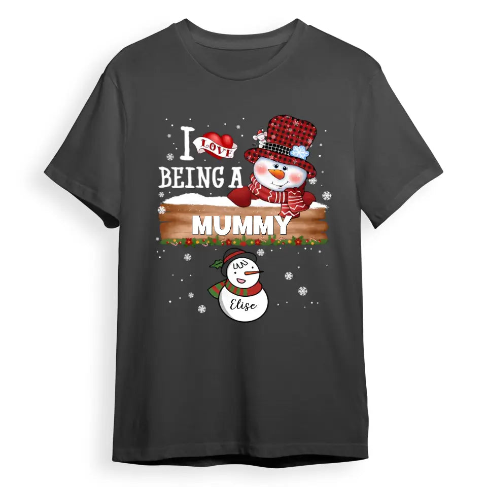 I Love Being A Grandma - Family Personalized Custom Unisex T-shirt, Hoodie, Sweatshirt - Christmas Gift For Mom, Grandma T-F157