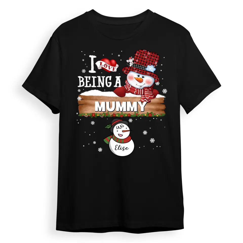 I Love Being A Grandma - Family Personalized Custom Unisex T-shirt, Hoodie, Sweatshirt - Christmas Gift For Mom, Grandma T-F157