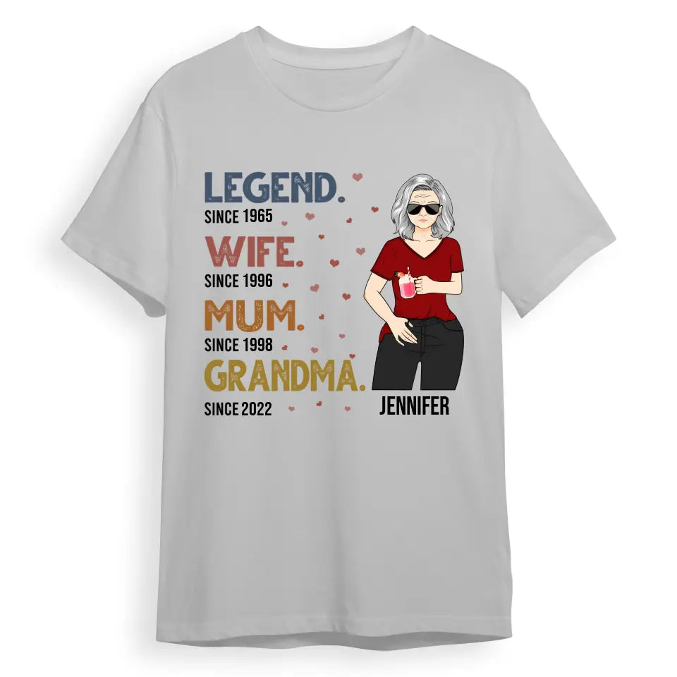 Legend Wife Mom Grandma - Gift For Family - Personalized Custom T Shirt, Hoodie, Sweatshirt T-F185