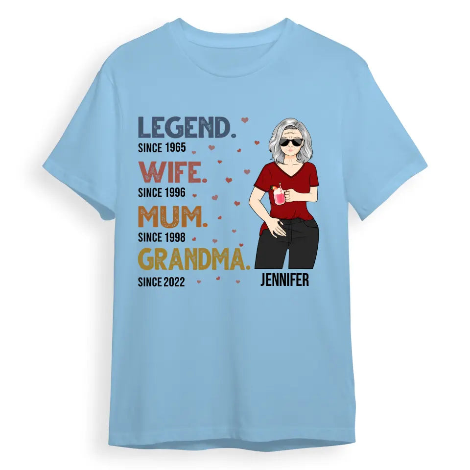 Legend Wife Mom Grandma - Gift For Family - Personalized Custom T Shirt, Hoodie, Sweatshirt T-F185