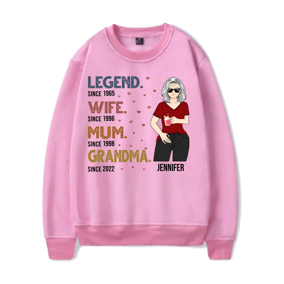 Legend Wife Mom Grandma - Gift For Family - Personalized Custom T Shirt, Hoodie, Sweatshirt T-F185