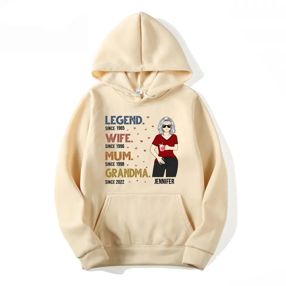 Legend Wife Mom Grandma - Gift For Family - Personalized Custom T Shirt, Hoodie, Sweatshirt T-F185