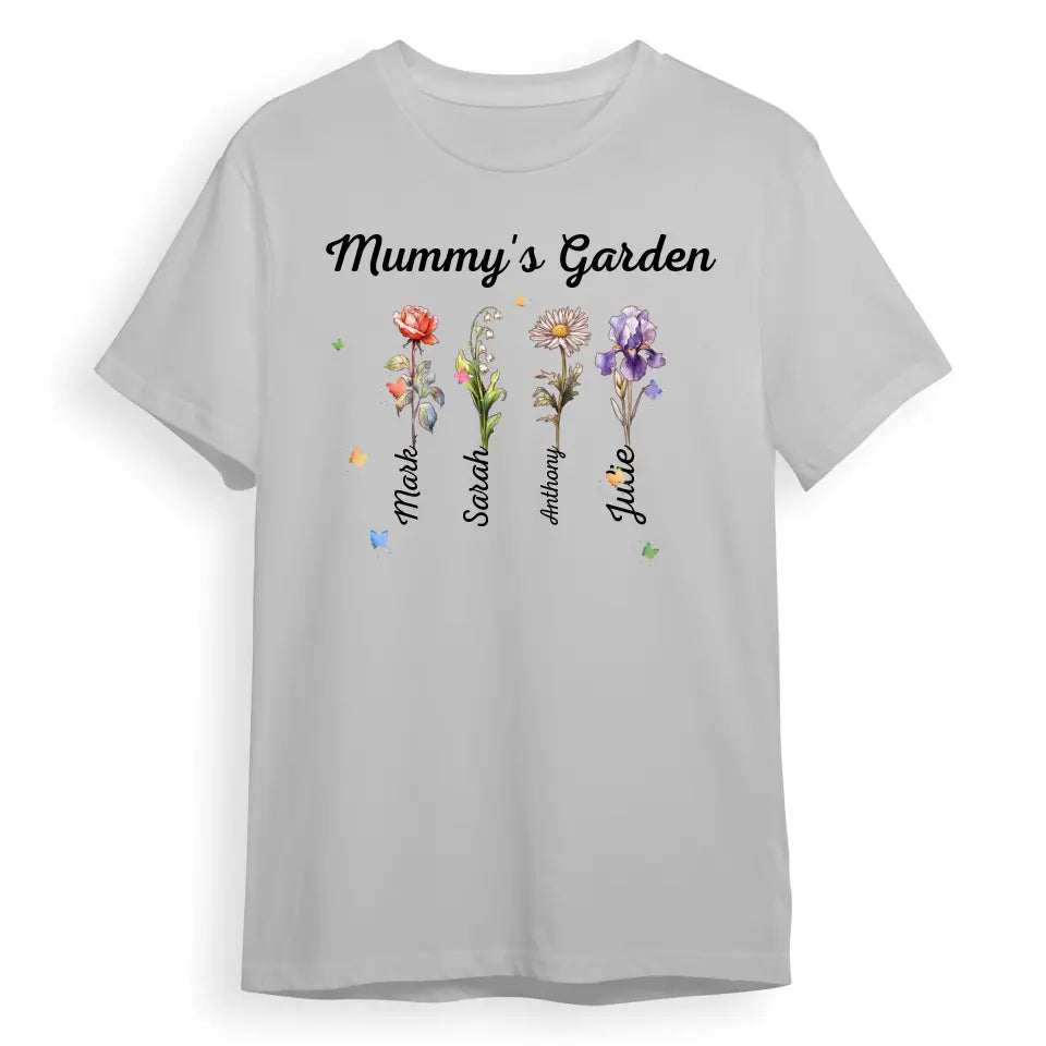 Grandma's Garden - Family Personalized Custom Unisex T-shirt - Birthday Gift For Mum, Grandma T-F192