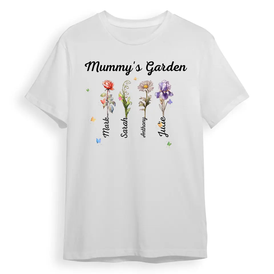 Grandma's Garden - Family Personalized Custom Unisex T-shirt - Birthday Gift For Mum, Grandma T-F192