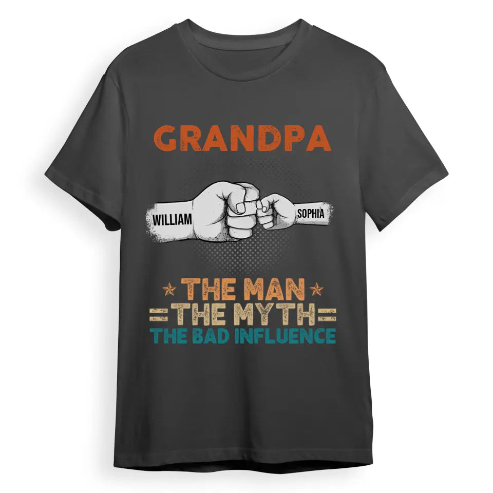 The Best Dads Get Promoted To Grandpa - Family Personalized Custom Unisex T-shirt, Hoodie, Sweatshirt - Father's Day, Birthday Gift For Grandpa T-F215