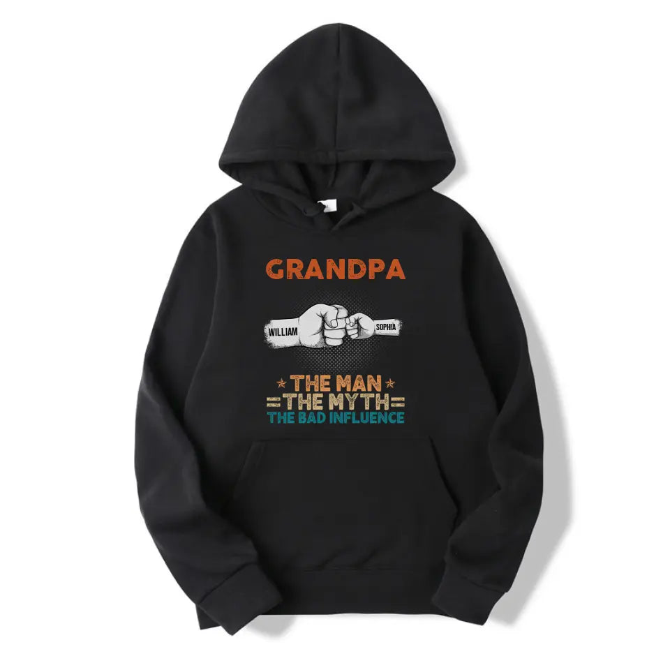 The Best Dads Get Promoted To Grandpa - Family Personalized Custom Unisex T-shirt, Hoodie, Sweatshirt - Father's Day, Birthday Gift For Grandpa T-F215