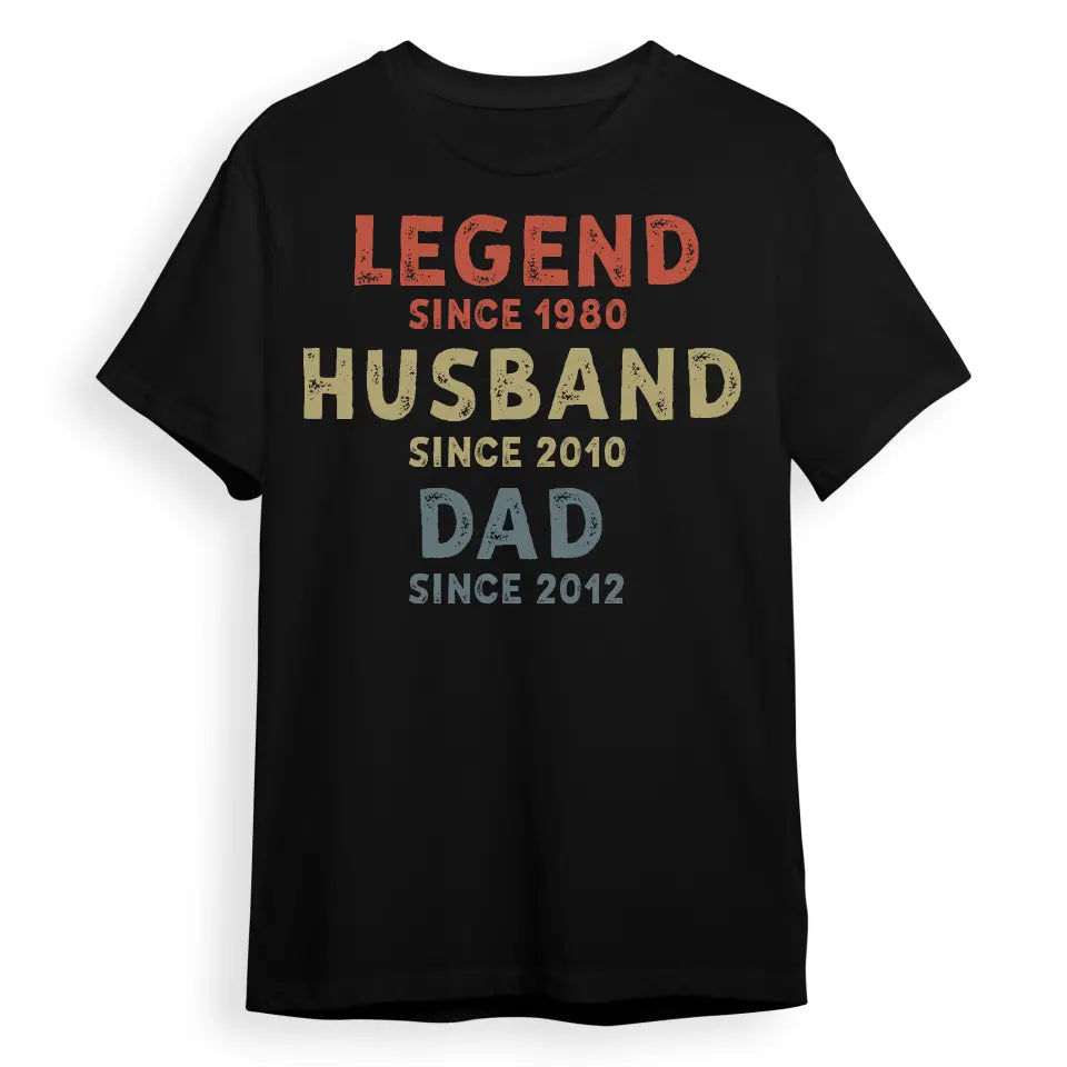 Legend Husband Dad Grandpa - Family Personalized Custom Unisex T-shirt, Hoodie, Sweatshirt - Father's Day, Birthday Gift For Dad, Grandpa T-F208