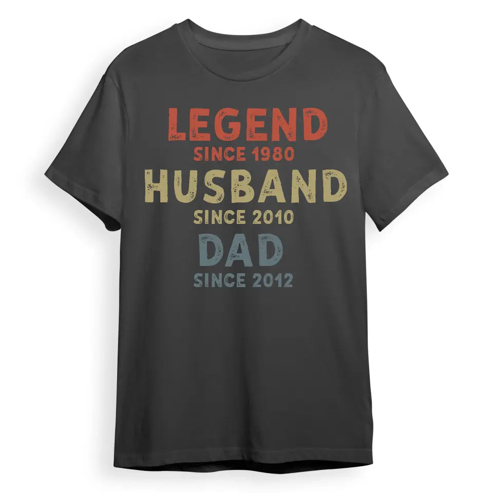 Legend Husband Dad Grandpa - Family Personalized Custom Unisex T-shirt, Hoodie, Sweatshirt - Father's Day, Birthday Gift For Dad, Grandpa T-F208