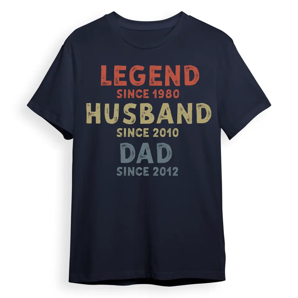 Legend Husband Dad Grandpa - Family Personalized Custom Unisex T-shirt, Hoodie, Sweatshirt - Father's Day, Birthday Gift For Dad, Grandpa T-F208