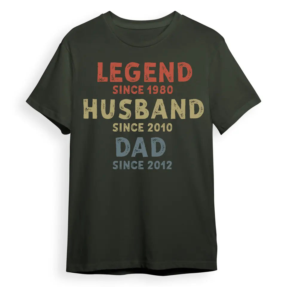 Legend Husband Dad Grandpa - Family Personalized Custom Unisex T-shirt, Hoodie, Sweatshirt - Father's Day, Birthday Gift For Dad, Grandpa T-F208