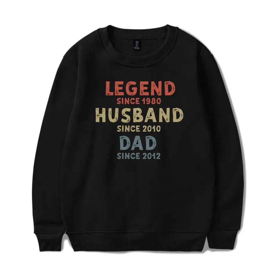 Legend Husband Dad Grandpa - Family Personalized Custom Unisex T-shirt, Hoodie, Sweatshirt - Father's Day, Birthday Gift For Dad, Grandpa T-F208