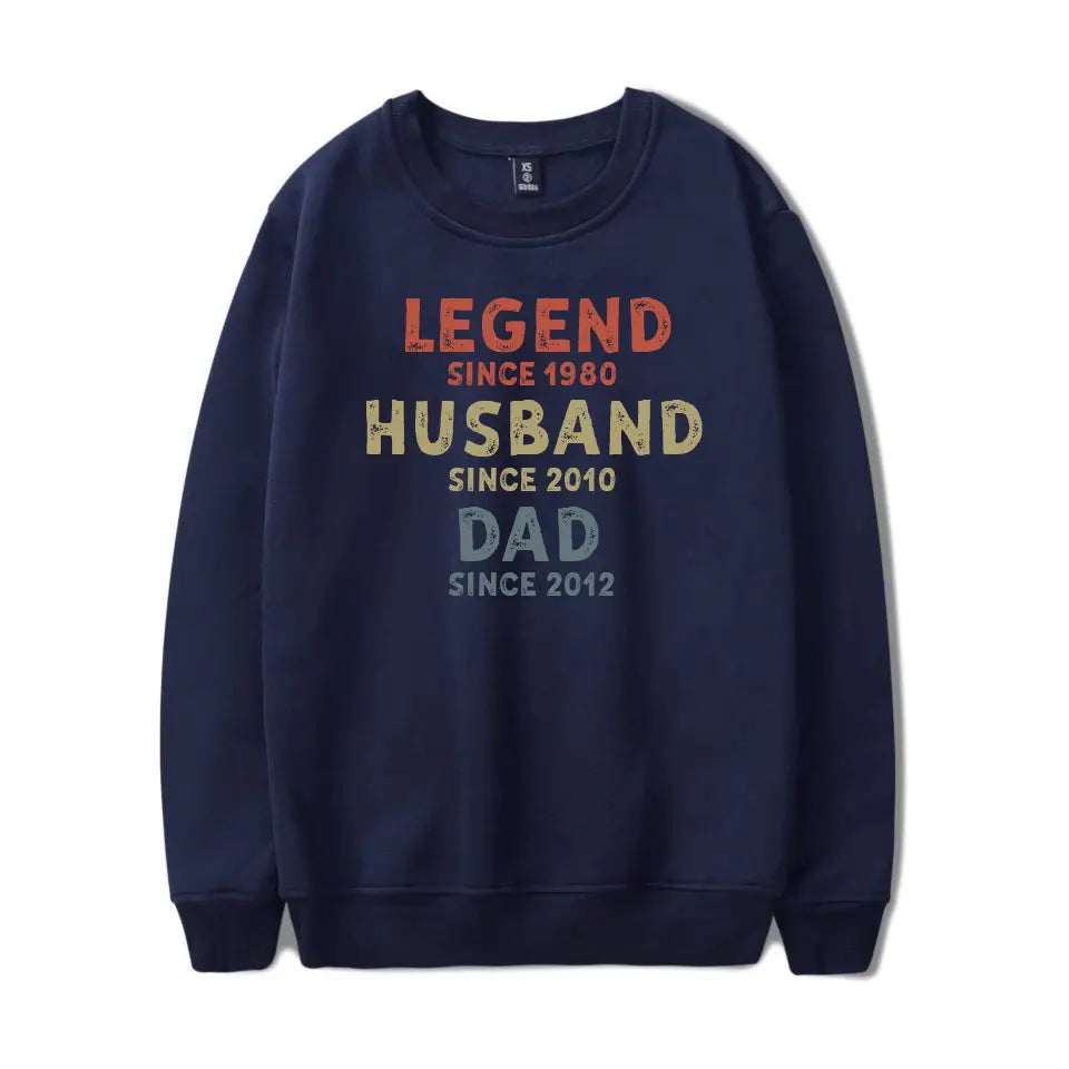 Legend Husband Dad Grandpa - Family Personalized Custom Unisex T-shirt, Hoodie, Sweatshirt - Father's Day, Birthday Gift For Dad, Grandpa T-F208