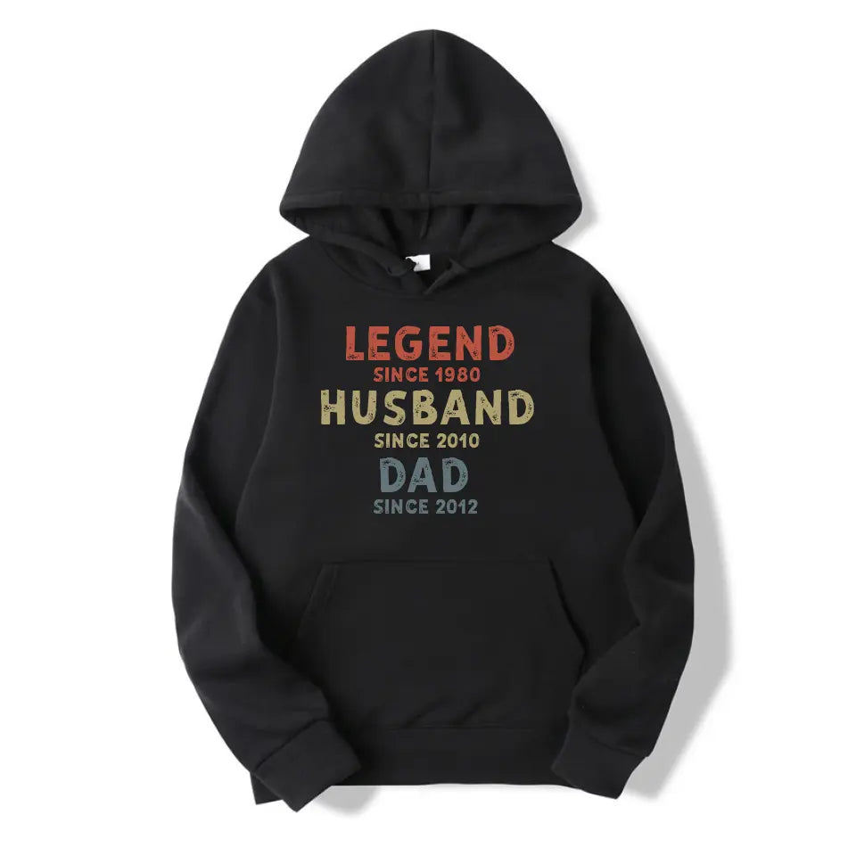 Legend Husband Dad Grandpa - Family Personalized Custom Unisex T-shirt, Hoodie, Sweatshirt - Father's Day, Birthday Gift For Dad, Grandpa T-F208