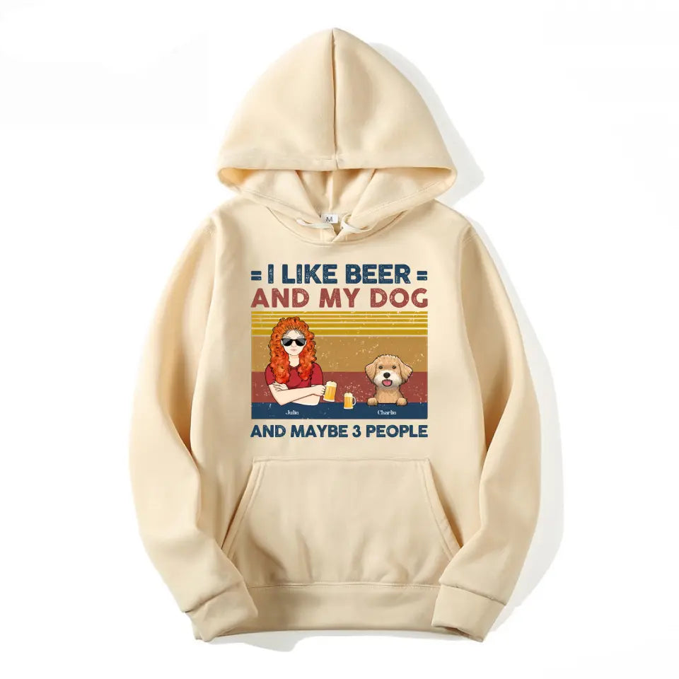 I Like Beer And My Dogs - Dog Personalized Custom Unisex T-shirt, Hood –  Joyous&folksy