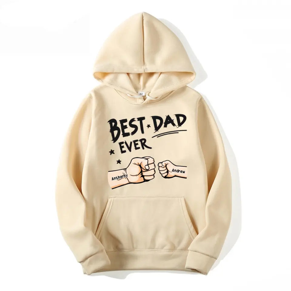 The Best Dad Ever - Family Personalised Custom Unisex T-shirt, Hoodie, Sweatshirt - Father's Day, Birthday Gift For Dad T-F38