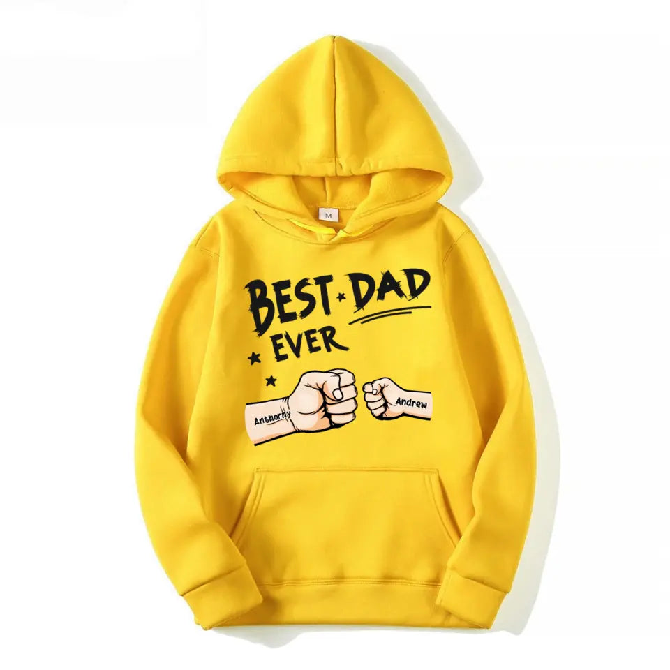 The Best Dad Ever - Family Personalised Custom Unisex T-shirt, Hoodie, Sweatshirt - Father's Day, Birthday Gift For Dad T-F38