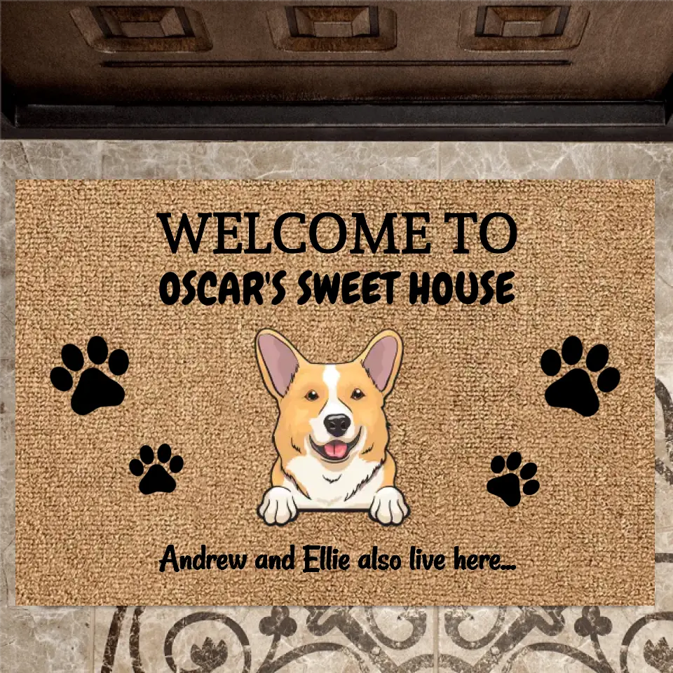 Joyousandfolksy™ Purrfect Joy Personalized Pet Doormat