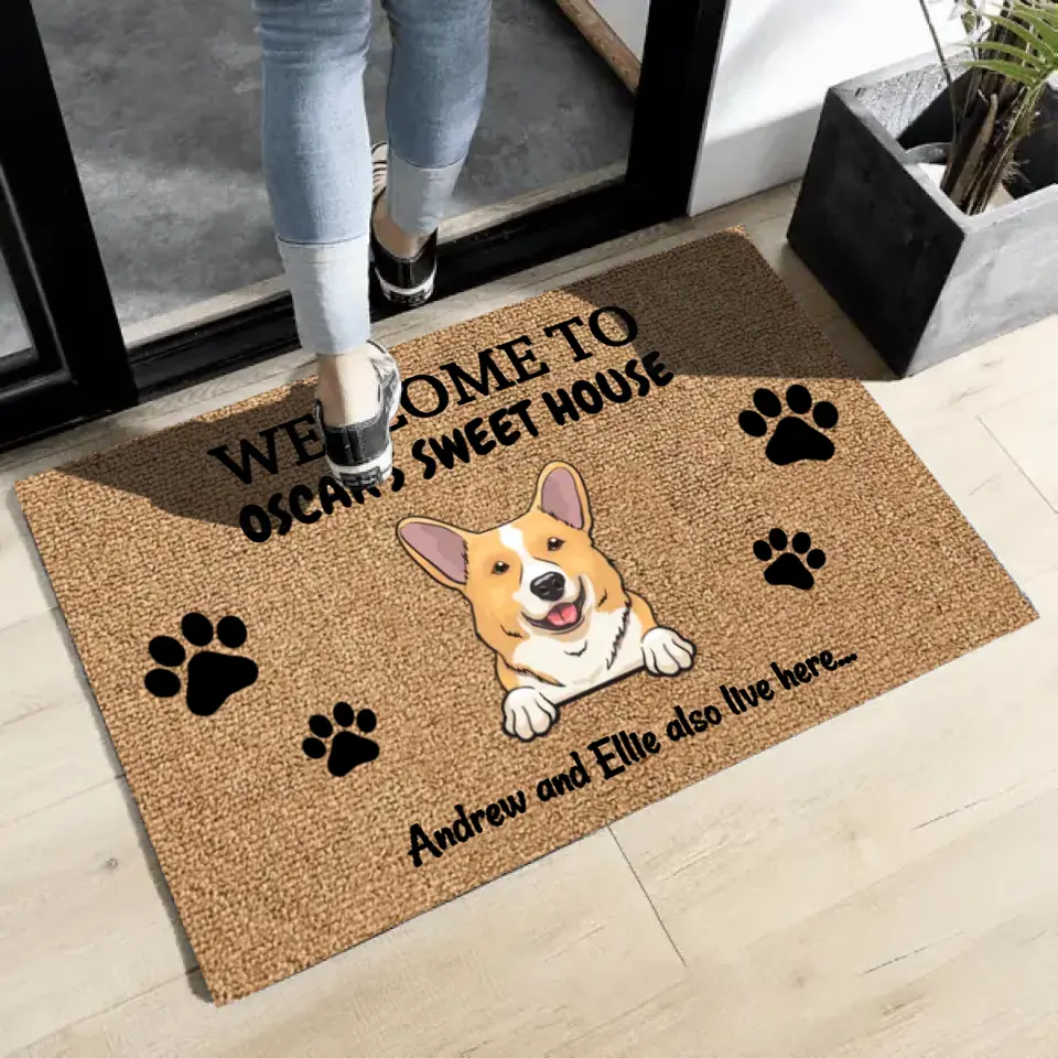 Joyousandfolksy™ Purrfect Joy Personalized Pet Doormat