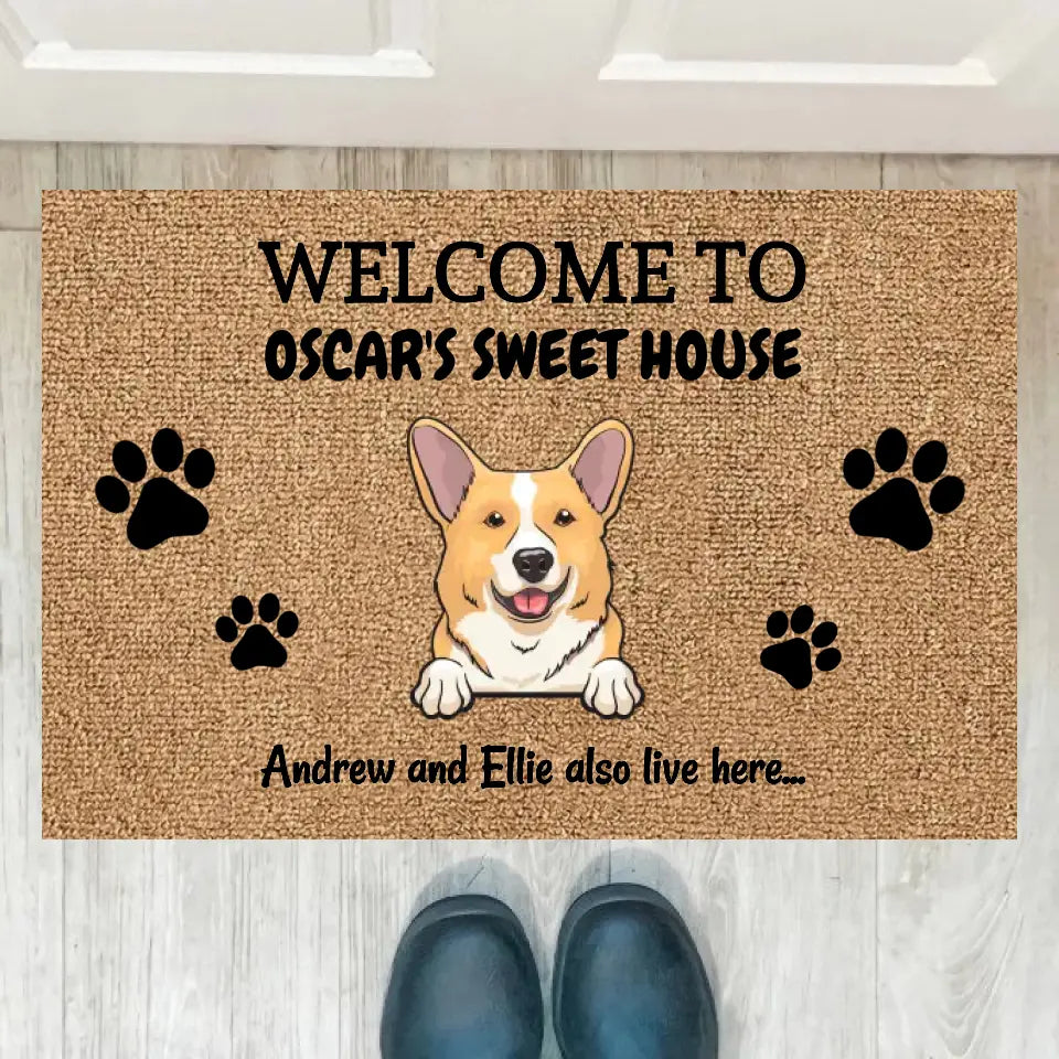 Joyousandfolksy™ Purrfect Joy Personalized Pet Doormat