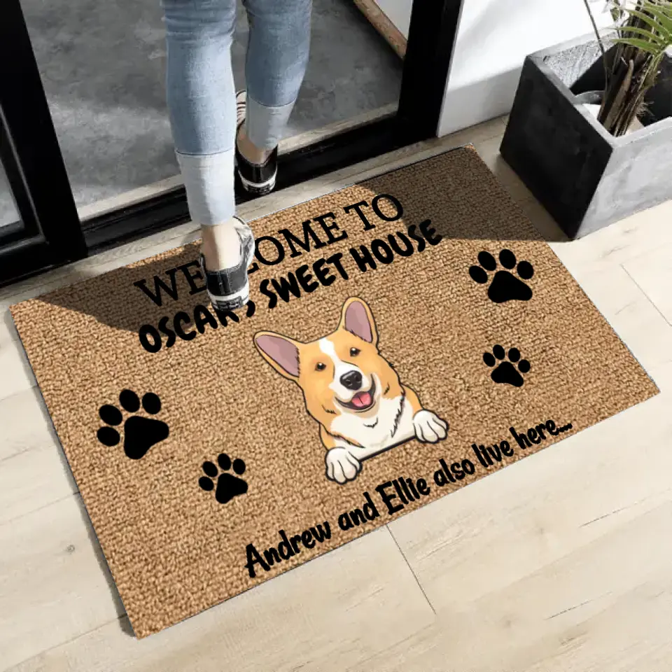 Joyousandfolksy™ Purrfect Joy Personalized Pet Doormat