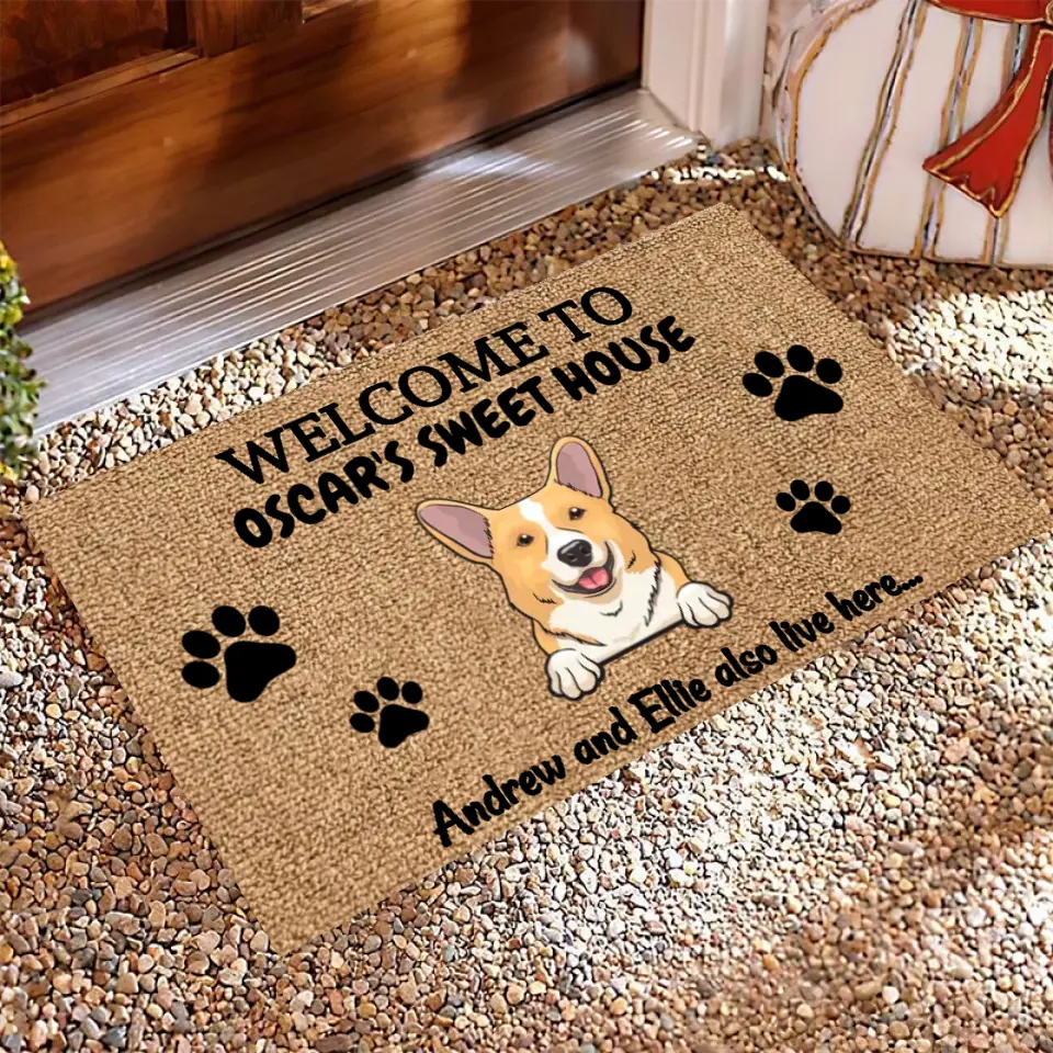 Joyousandfolksy™ Purrfect Joy Personalized Pet Doormat