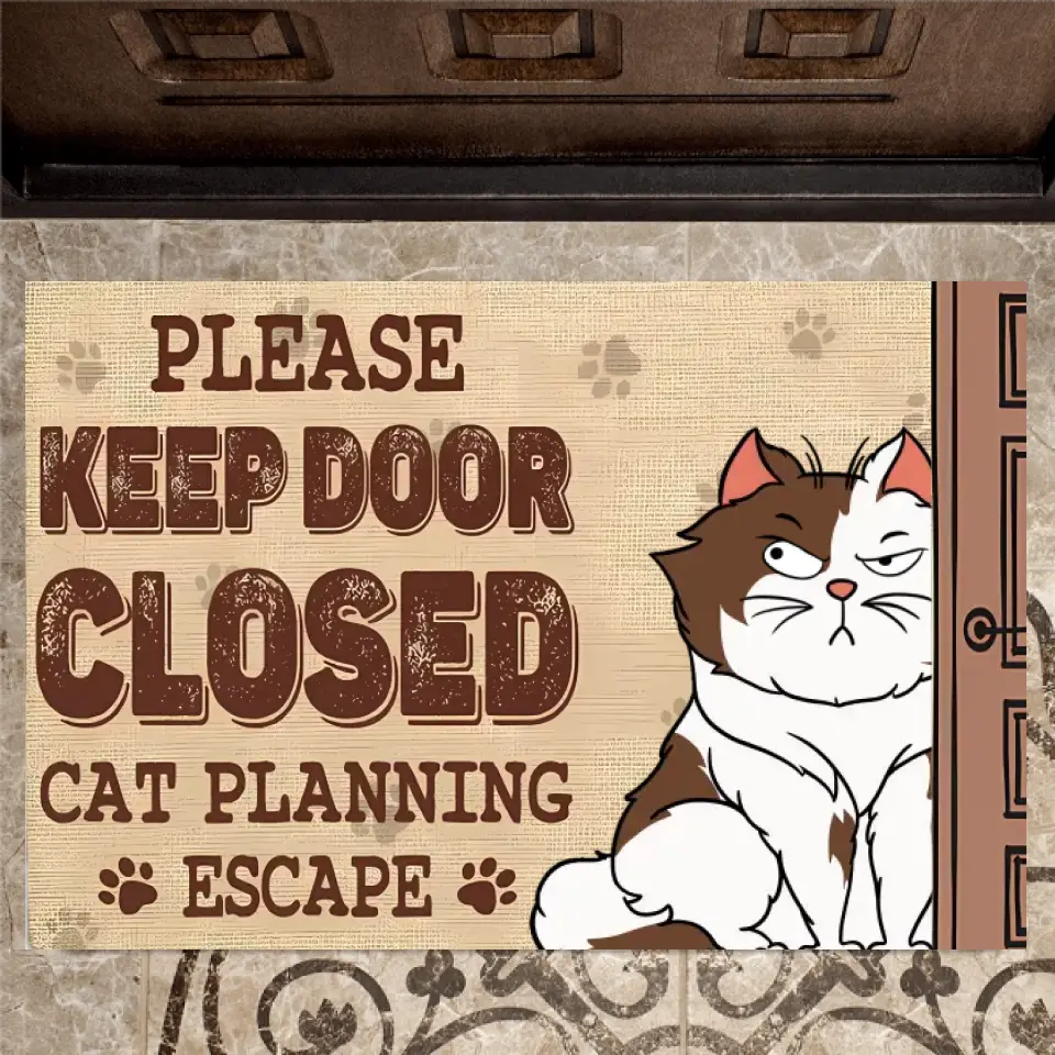 Joyousandfolksy™ Purrfect Joy Cats Planning - Personalized Custom Doormat PL-9