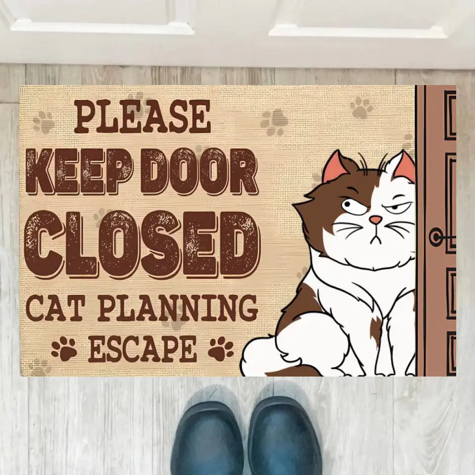 Joyousandfolksy™ Purrfect Joy Cats Planning - Personalized Custom Doormat PL-9