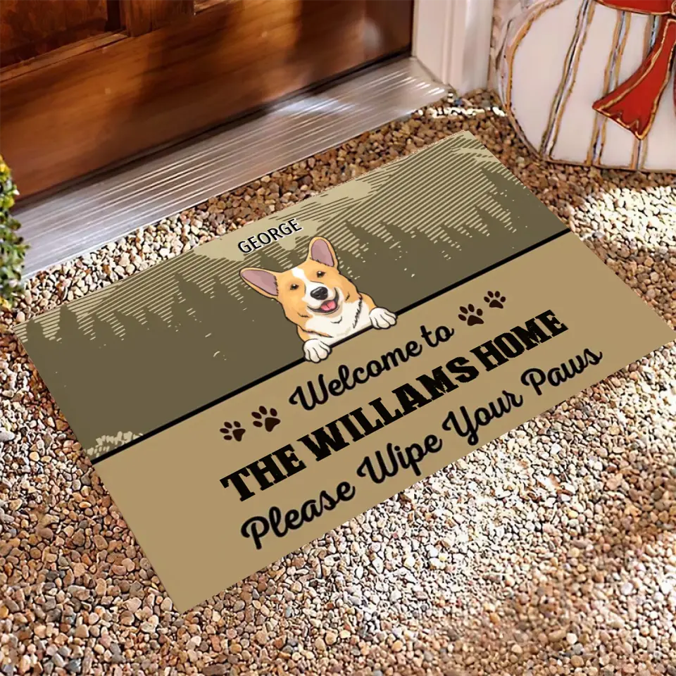 Joyousandfolksy™ Purrfect Joy Please Wipe Your Paws Doormat, Gift For Dog Lovers, Personalized Doormat, New Home Gift