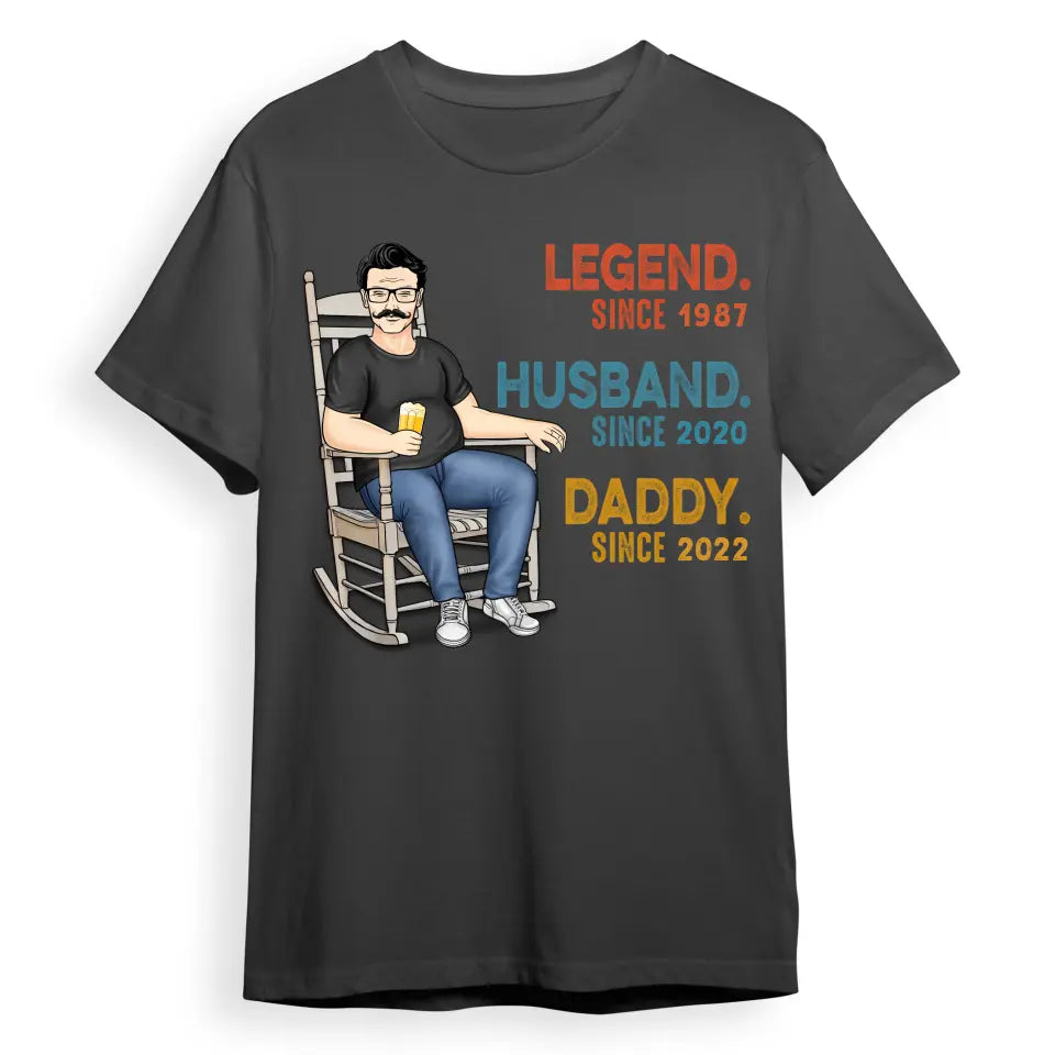 Legend Husband Daddy Grandpa - Father Gift - Personalized Custom T Shirt T-F231