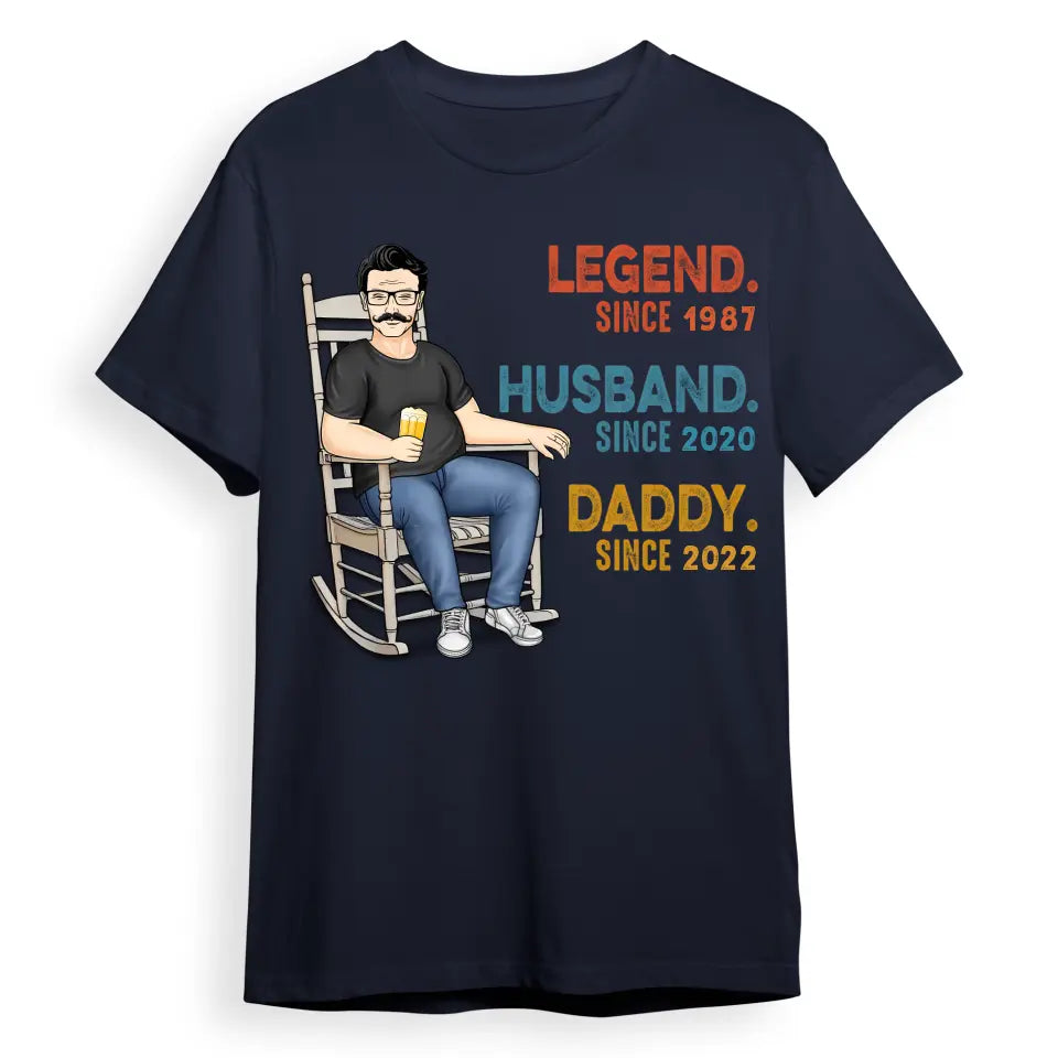 Legend Husband Daddy Grandpa - Father Gift - Personalized Custom T Shirt T-F231