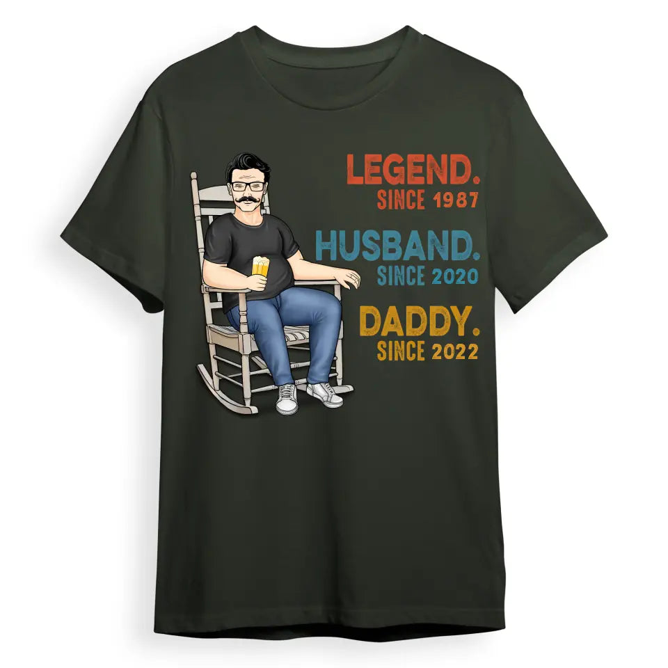 Legend Husband Daddy Grandpa - Father Gift - Personalized Custom T Shirt T-F231