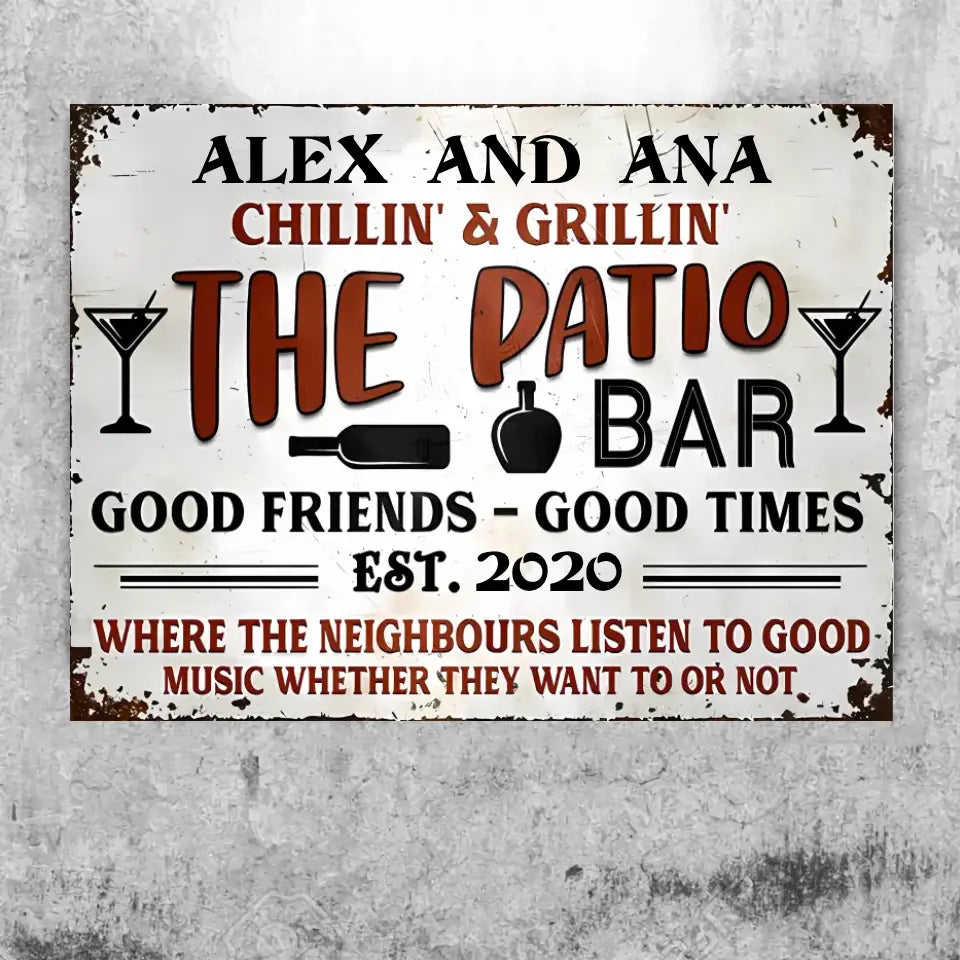 Personalized Grilling Patio Backyard Custom Classic Metal Signs f18