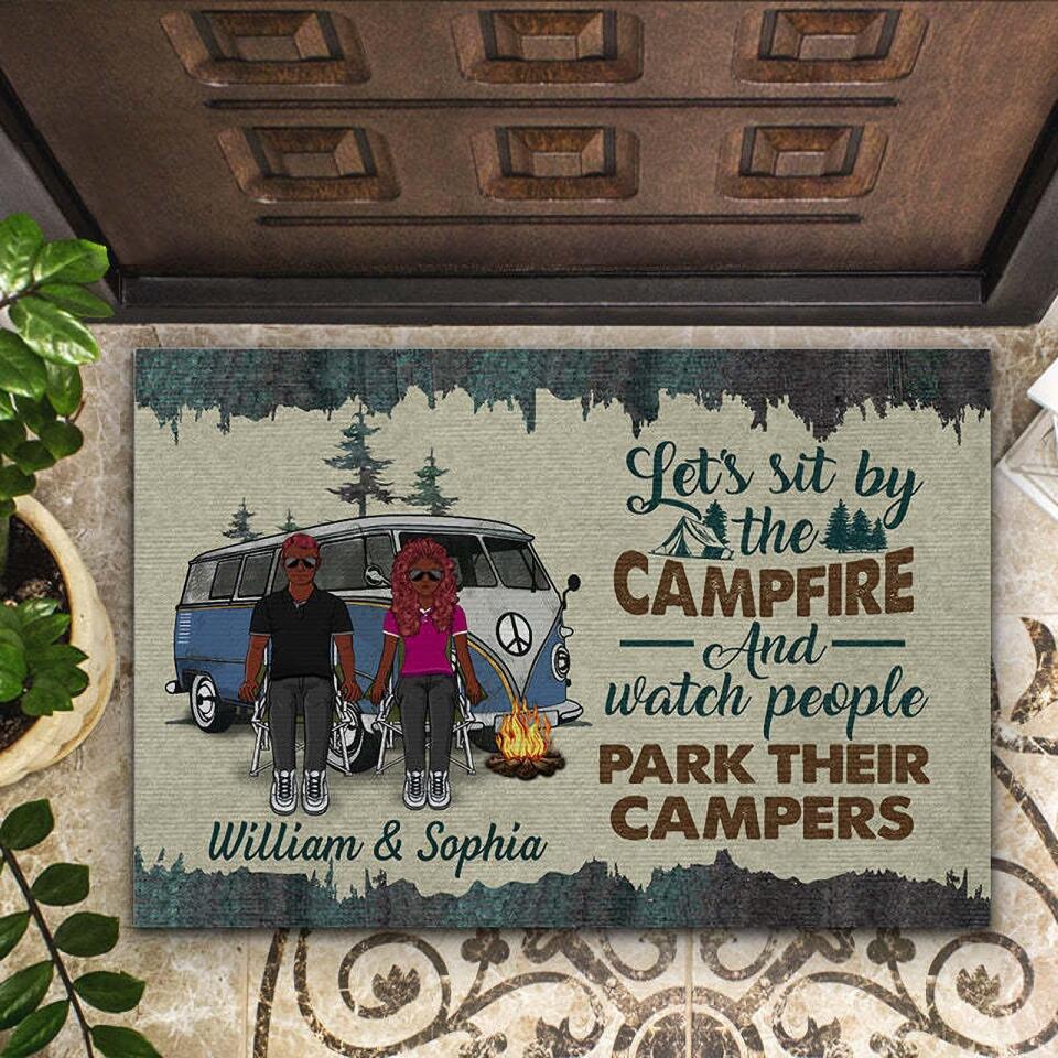 Watch People Park Camping - Personalized Custom Doormat DF17