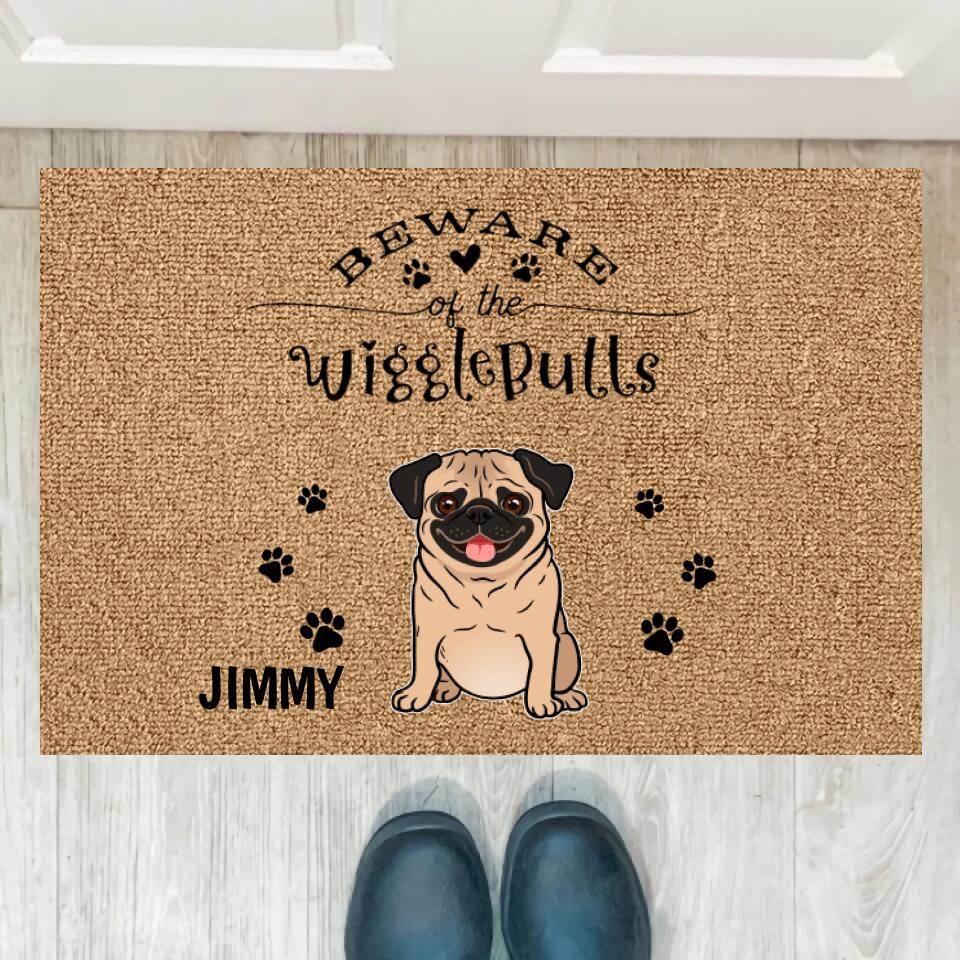 Joyousandfolksy Hope You Like Pugs Personalized Doormat