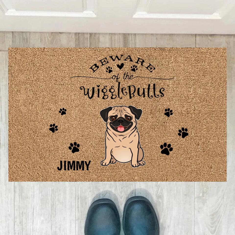 Joyousandfolksy Hope You Like Pugs Personalized Doormat