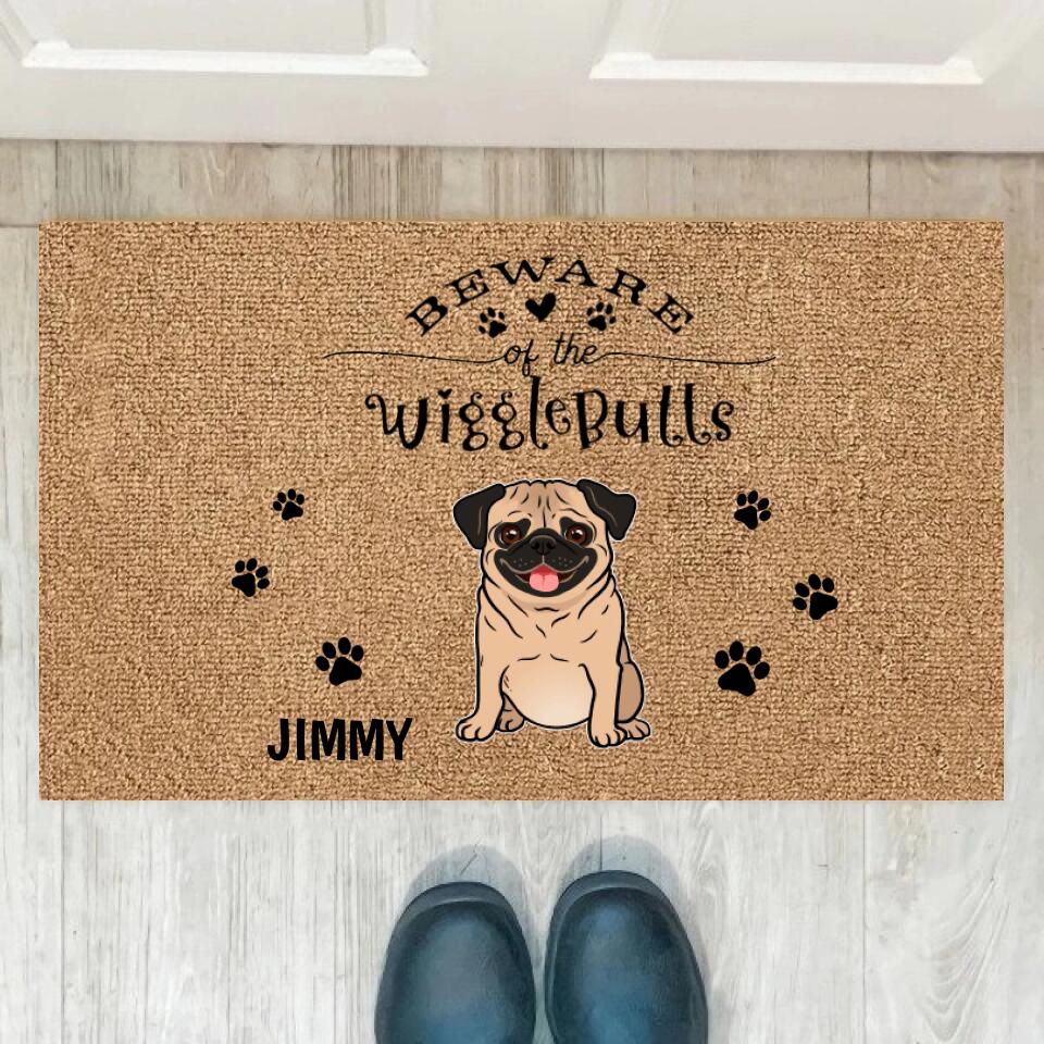 Joyousandfolksy Hope You Like Pugs Personalized Doormat