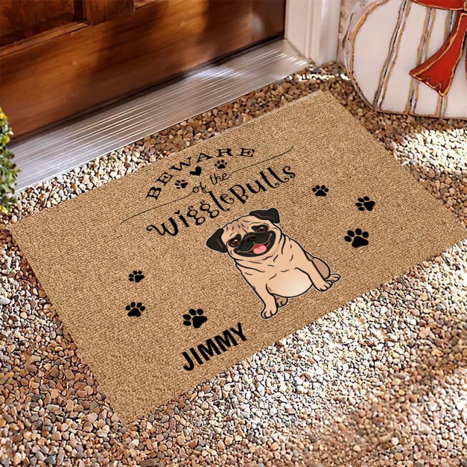 Joyousandfolksy Hope You Like Pugs Personalized Doormat